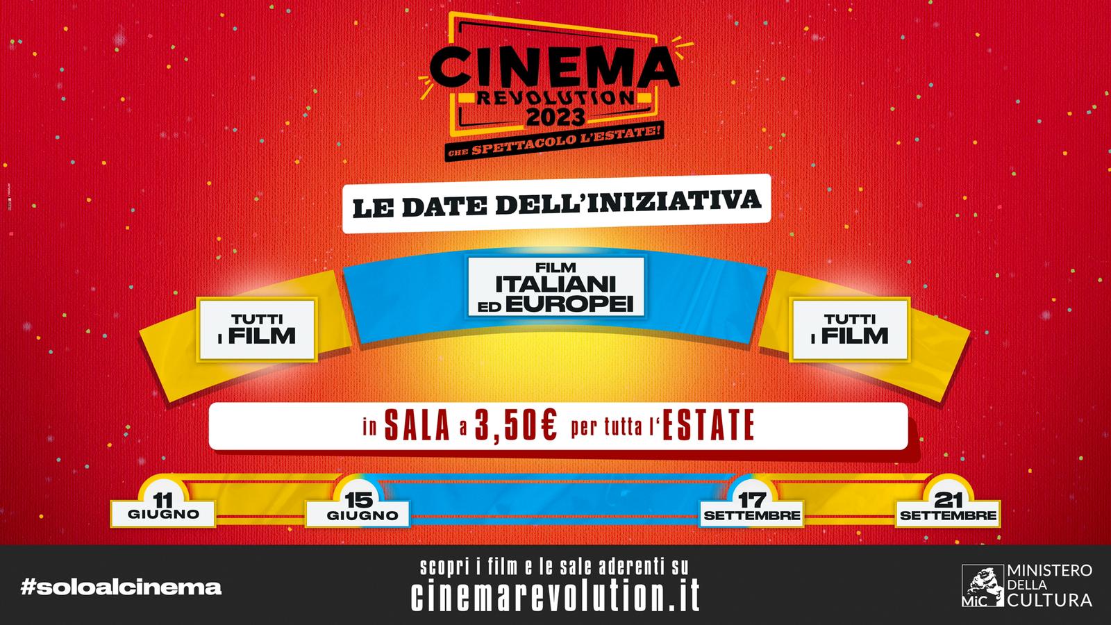 Cinema Revolution programma estivo