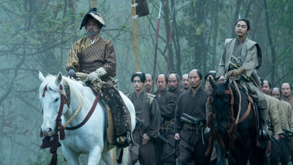 Hiroyuki Sanada in una scena di Shōgun, nuova serie tv disponibile su Netflix e tratta dall'omonimo romanzo di James Clavell.