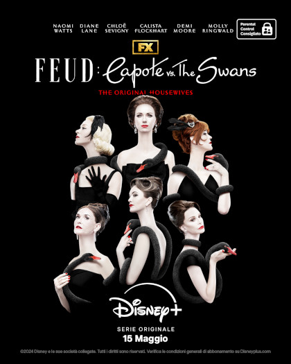 Di seguito la locandina di Feud: Capote vs. The Swans, la seconda stagione della serie antologica Disney+
