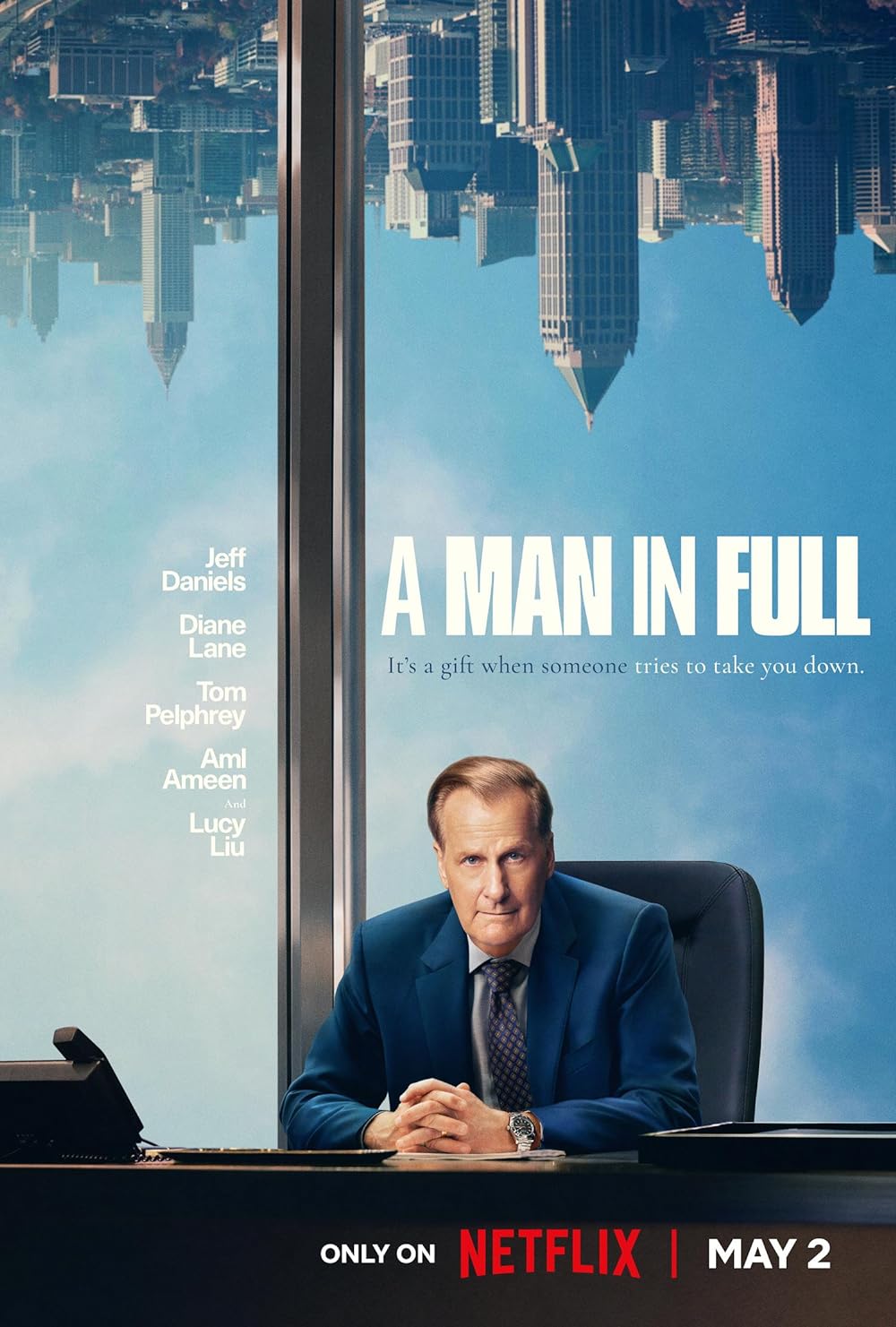 La locandina ufficiale di Un Uomo Vero, serie tv con protagonista Jeff Daniels