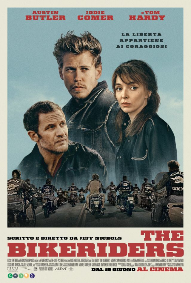 Di seguito la locandina di The Bikeriders, il film di Jeff Nichols con Austin Butler e Tom Hardy