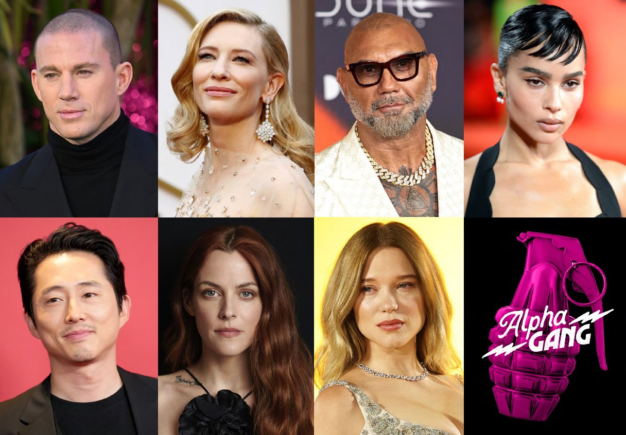 Il cast del film Apha Gang con Dave Bautista