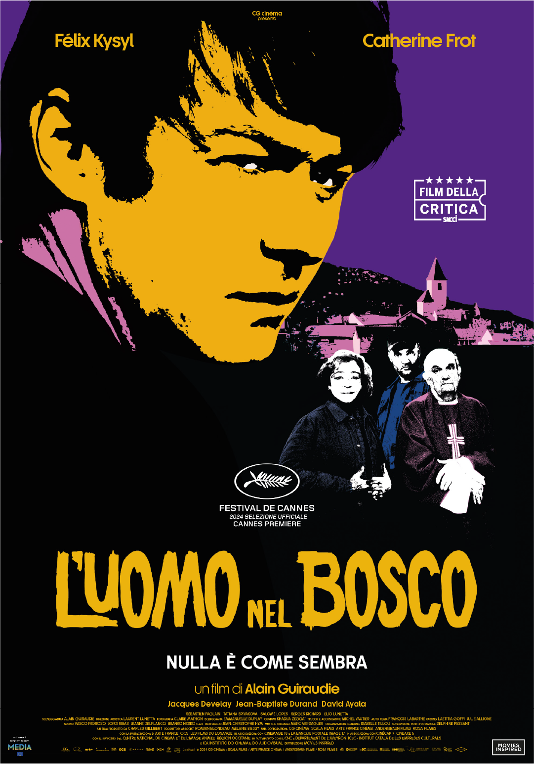 La locandina ufficiale del nuovo film di Alain Guiraudie, L'uomo nel Bosco