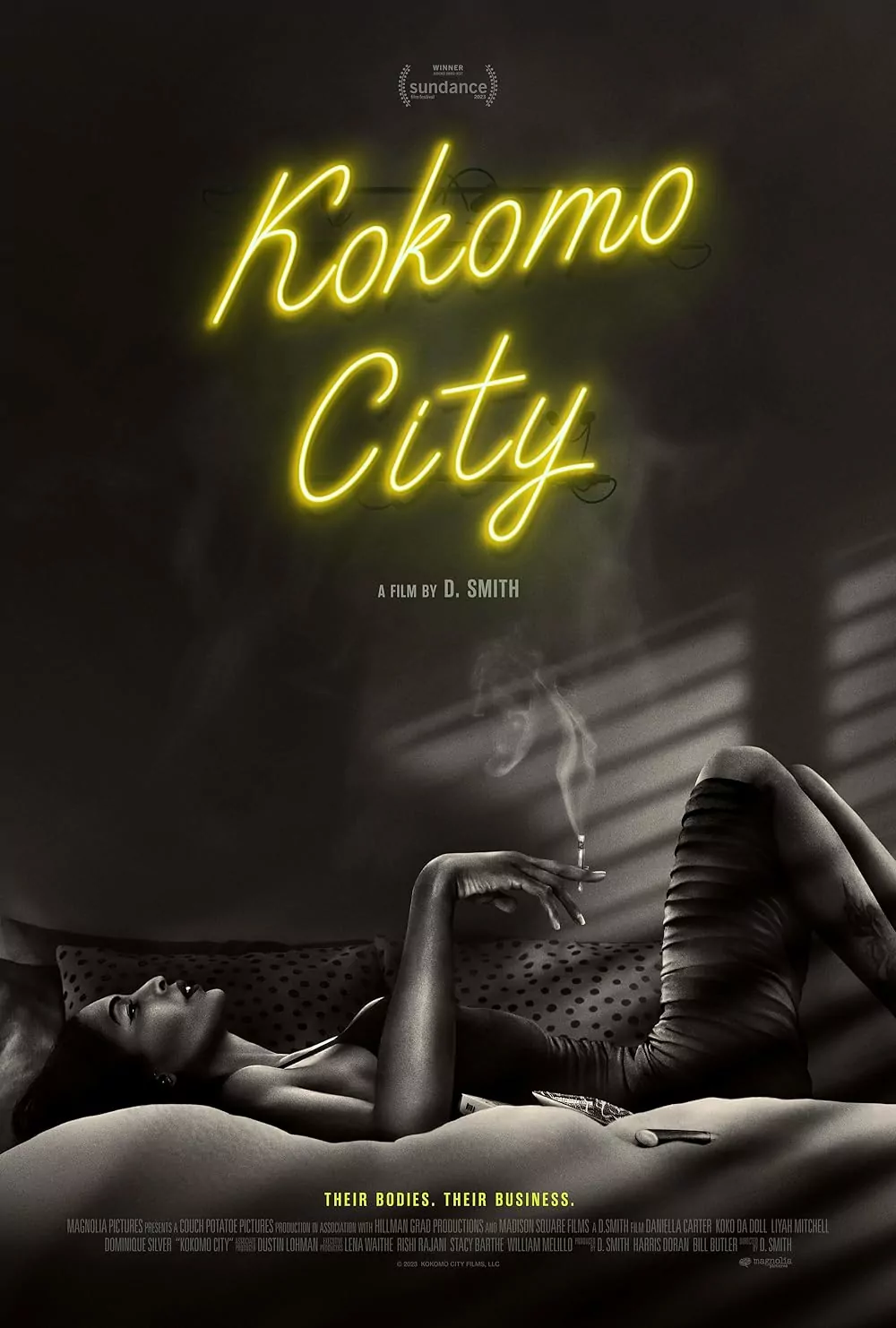 La locandina ufficiale del documentario Kokomo City, disponibile su Mubi dal 14 giugno
