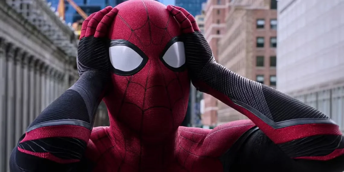 Tom Holland nei panni di Spider-Man